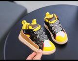 MOF Kids Running Tennis Sneakers Boys Girls Slip On Casual Footwear Children School Sport Shoes