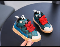 MOF Kids Running Tennis Sneakers Boys Girls Slip On Casual Footwear Children School Sport Shoes