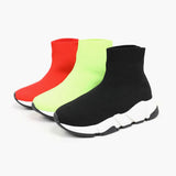 MOF Kids Fashion Sock Sneakers High Top Mesh Slip-On Trainers