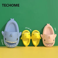 MOF Kids Sharky Slippers Soft and Comfortable Flip Flops with Cute Shark Design for Adults and Kids
