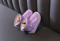 MOF Kids new winter boots silicon candy colors waterproof non-slip warm plush girls snow boots