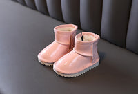 MOF Kids new winter boots silicon candy colors waterproof non-slip warm plush girls snow boots