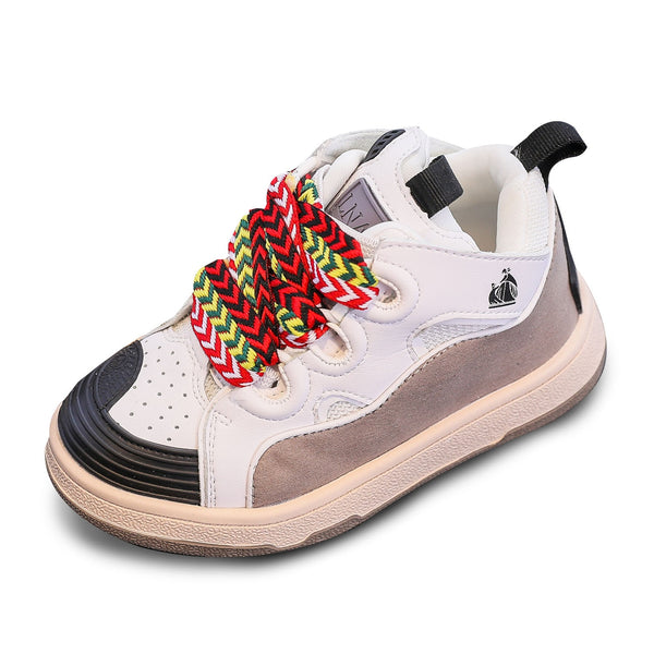 MOF Kids Running Tennis Sneakers Boys Girls Slip On Casual Footwear Children School Sport Shoes