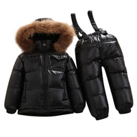 MOF Kids snowsuit toddler 2 piece set coat &amp; overalls pants