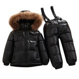 MOF Kids snowsuit toddler 2 piece set coat &amp; overalls pants