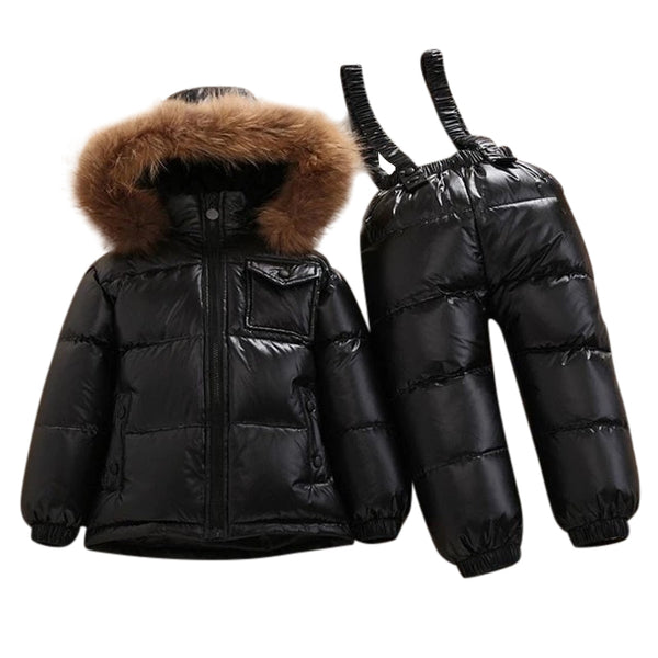 MOF Kids snowsuit toddler 2 piece set coat &amp; overalls pants