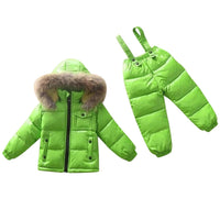 MOF Kids snowsuit toddler 2 piece set coat &amp; overalls pants