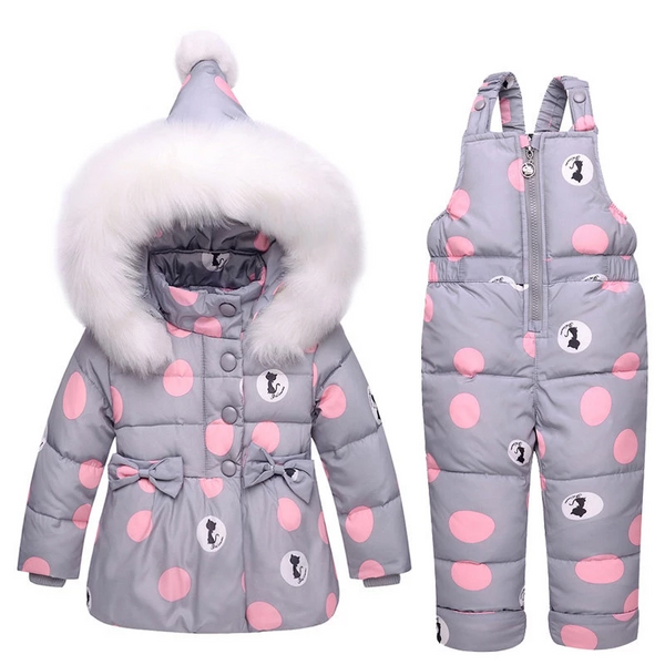 MOF Kids girls snowsuit toddler puffer hooded jacket & bib pants MOF Kids girls snowsuit toddler puffer hooded jacket & bib pants