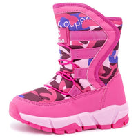 MOF Kids winter snow boots waterproof outdoor warm faux fur lined shoes