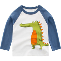 MOF Kids white sweatshirts toddler sweatsuit dinosaurs print