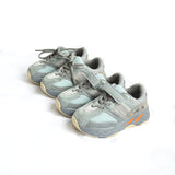 MOF Kids light gray textured strap &amp; lace up sneakers