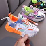 MOF Kids shoes new children shoes girls boys casual shoes fashion colorblock breathable soft leather non-slip sneakers for kids
