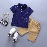 MOF T-shirt + Shorts Pants 2 Pcs Clothes Sets MOF for kids Blue 12M 