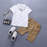 MOF T-shirt + Shorts Pants 2 Pcs Clothes Sets MOF for kids White 12M 