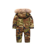 MOF Kids snow suit camo hooded fur snowsuit MOF for kids 