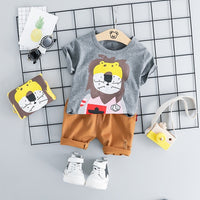 MOF Kids baby boy clothing set summer t-shirt &amp; shorts cartoon print