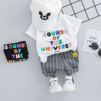 MOF Kids baby boy clothing set summer t-shirt &amp; shorts cartoon print