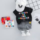 MOF Kids baby boy clothing set summer t-shirt &amp; shorts cartoon print