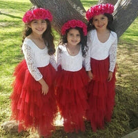 MOF Kids girls fluffy tutu tulle dress