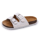 MOF Kids double strap slippers slippers MOF for kids A-White 11 