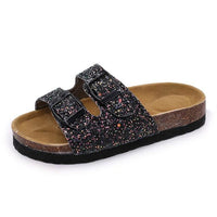 MOF Kids double strap slippers slippers MOF for kids A-Black 1 